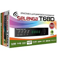 Цифровая приставка SELENGA T68D эфирный DVB-T2/C тв приставка бесплатное тв тюнер медиаплеер от магазина Электроника GA